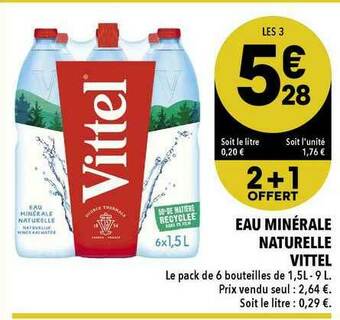 Supeco Eau Minérale Naturelle Vittel offre