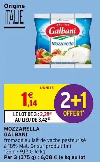 Intermarché Hyper MOZZARELLA GALBANI offre