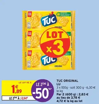 Intermarché Hyper TUC ORIGINAL LU offre