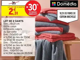 Intermarché Hyper LOT DE 2 GANTS offre