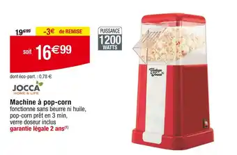 Cora x Carrefour Machine à pop-corn offre