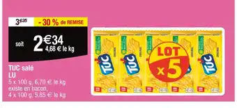 Cora x Carrefour LU TUC salé offre