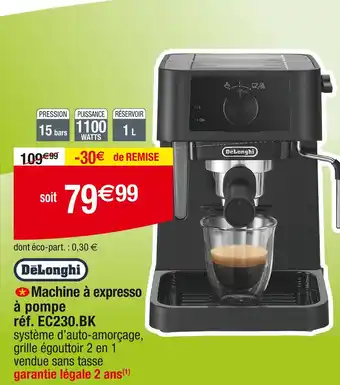 Cora Machine à expresso à pompe offre