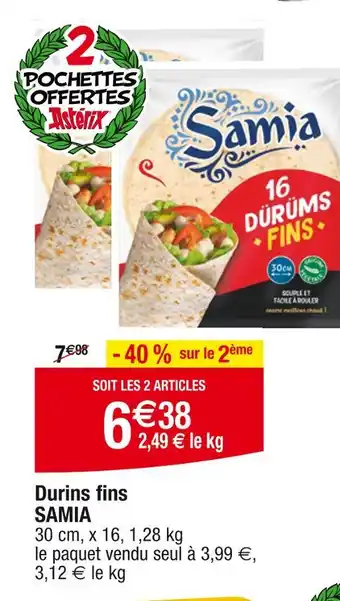 Cora x Carrefour SAMIA Durins fins offre