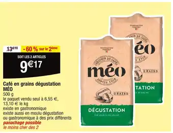 Cora x Carrefour MÉO Café en grains dégustation offre