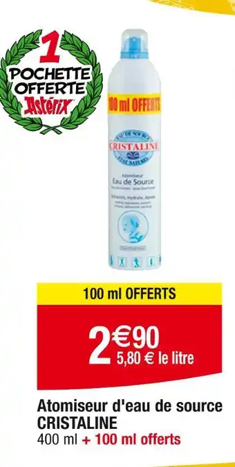 Cora x Carrefour CRISTALINE Atomiseur d'eau de source offre