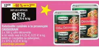 Cora x Carrefour CASSEGRAIN Ratatouille cuisinée à la provençale offre
