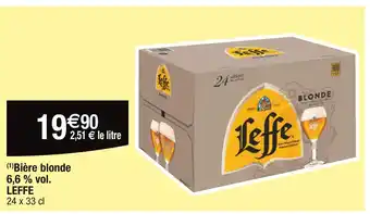 Cora x Carrefour LEFFE Bière blonde 6,6 % vol offre