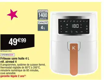 Cora x Carrefour KITCHENCOOK Friteuse sans huile 4 L offre