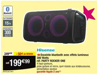 Hisense Enceinte bluetooth avec effets lumineux 300 Watts