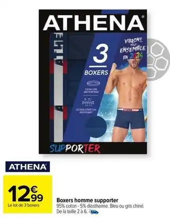 Athena - boxers homme supporter