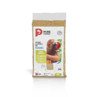 Jardiland Pure Family - Mélange de céréales Mix pour poules pondeuses 20 kg offre