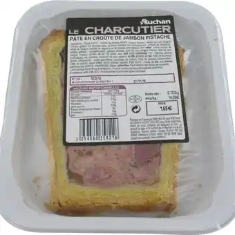 Auchan Pâté En Croûte Jambon Pistache Auchan Le Charcutier offre