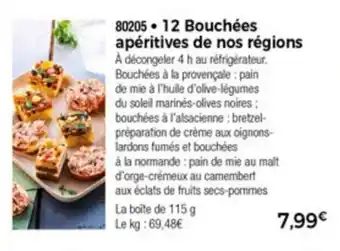 Thiriet 12 Bouchées apéritives de nos régions offre