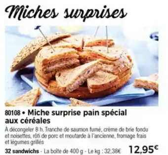 Thiriet Miche surprise pain spécial aux céréales offre