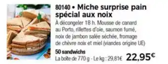 Thiriet Miche surprise pain spécial aux noix offre