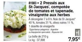 Thiriet 2 Pressés aux st-jacques offre