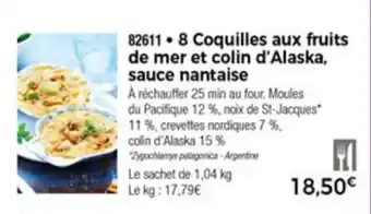 Thiriet 8 Coquilles aux fruits de mer et colin d'alaska, sauce nantaise offre