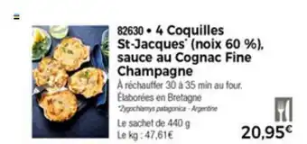 Thiriet 4 Coquilles st-jacques offre