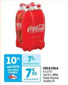 Mademoiselle Bio Coca cola - 4 x 1.75 l offre