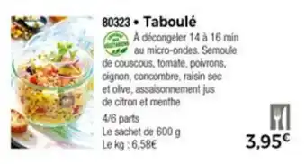 Thiriet Taboulé offre