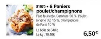 Thiriet 8 Paniers poulet/champignons offre