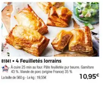 Thiriet 4 Feuilletés lorrains offre