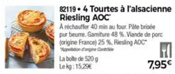 Thiriet 4 Tourtes à l'alsacienne riesling AOC offre
