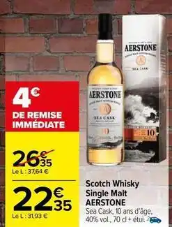 Carrefour City Aerstone - scotch whisky single malt offre