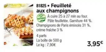 Thiriet Feuilleté aux champignons offre