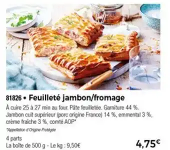 Thiriet Feuilleté jambon/fromage offre