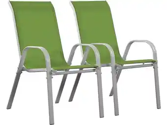 Brico Cash Fauteuil jardin Textilène Cordoba - Phoenix - Vert - Lot de 2 offre