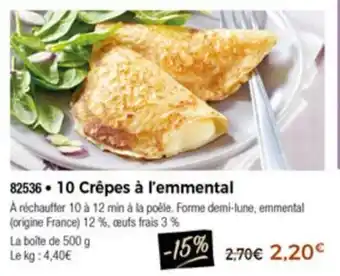 Thiriet 10 Crêpes à l'emmental offre