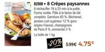 Thiriet 8 Crêpes paysannes offre