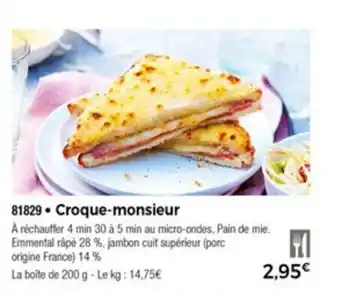 Thiriet Croque-monsieur offre