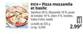 Thiriet Pizza mozzarella et basilic offre