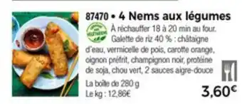 Thiriet 4 Nems aux légumes offre