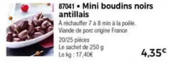 Thiriet Mini boudins noirs antillais offre
