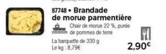 Thiriet Brandade de morue parmentiere offre