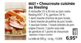 Thiriet Choucroute cuisinée au riesling offre