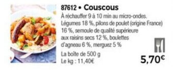 Thiriet Couscous offre