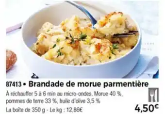 Thiriet Brandade de morue parmentière offre