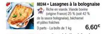 Thiriet Lasagnes à la bolognaise offre