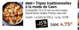 Thiriet Tripes traditionnelles à la mode de Caen offre