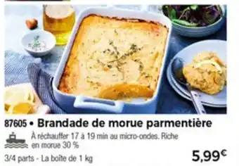 Thiriet Brandade de morue parmentière offre