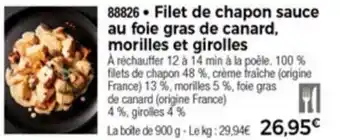 Filet de chapon sause au foie gras de canard