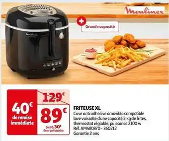 Auchan Moulinex - friteuse xl offre