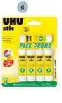 Auchan Uhu - lot 5 sticks de colle offre