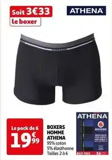 Auchan Athena - boxers homme offre