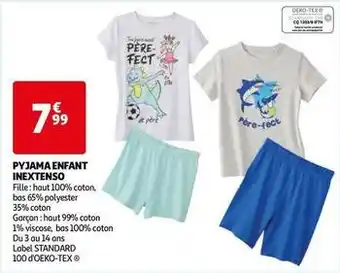 Auchan Inextenso - pyjama enfant offre